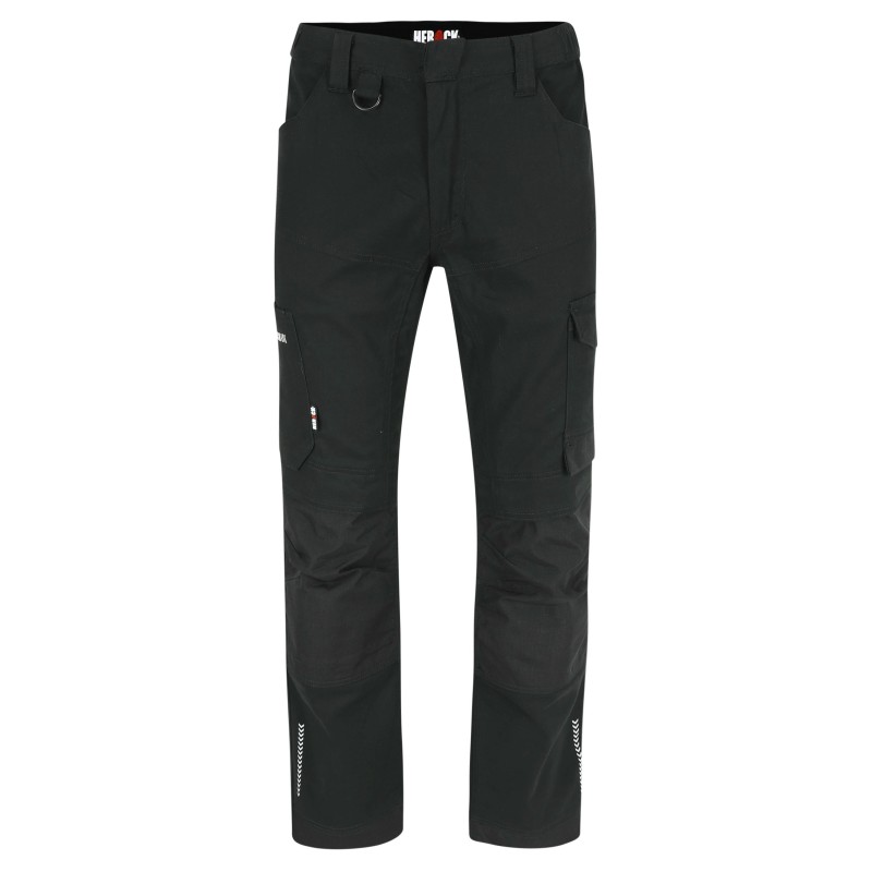 Pantalon travail coton stretch resistant Xeni Herock noir vue 1 cotepro.fr