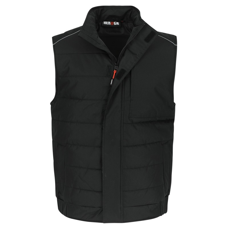 Gilet bodywarmer ripstop multipoches Diomedes Herock noir vue 1 cotepro.fr