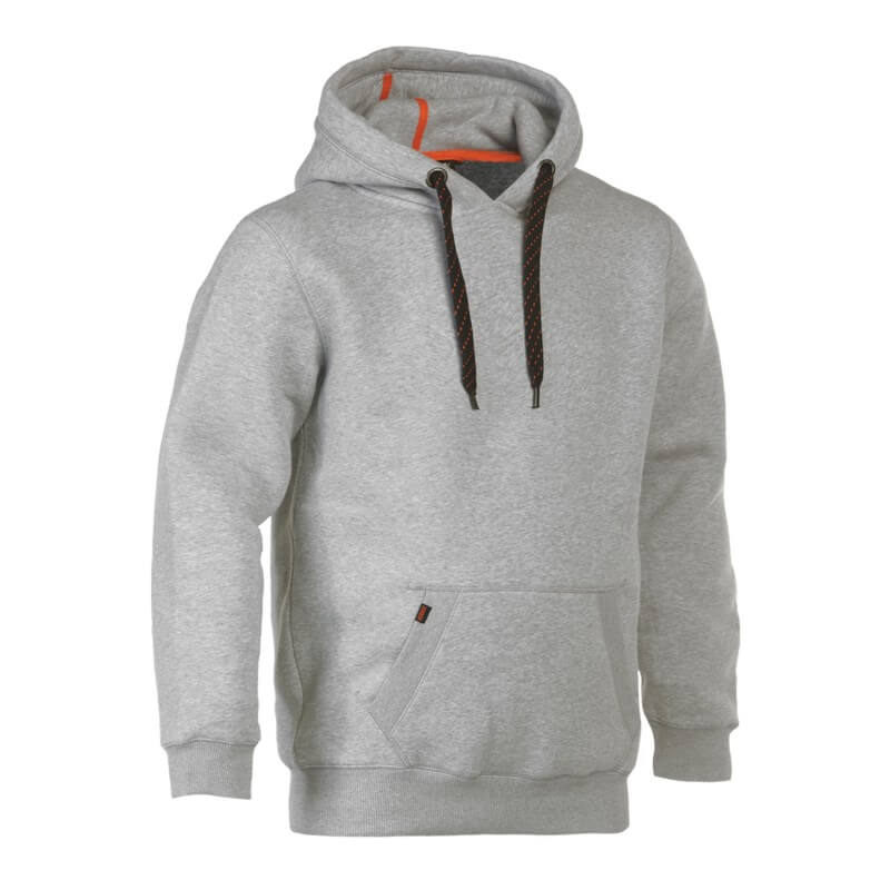 sweat travail capuche poche kangourou Hesus Herock gris clair vue 1 cotepro.fr