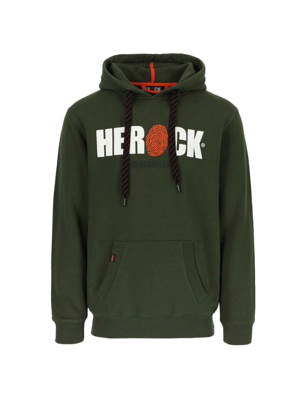 sweat travail capuche poche kangourou Hero print Herock kaki vue 1 cotepro.fr