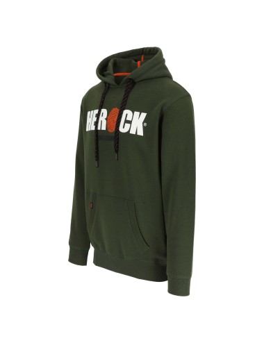 sweat travail capuche poche kangourou Hero print Herock kaki vue 2 cotepro.fr