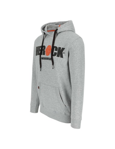 sweat travail capuche poche kangourou Hero print Herock gris vue 1 cotepro.fr