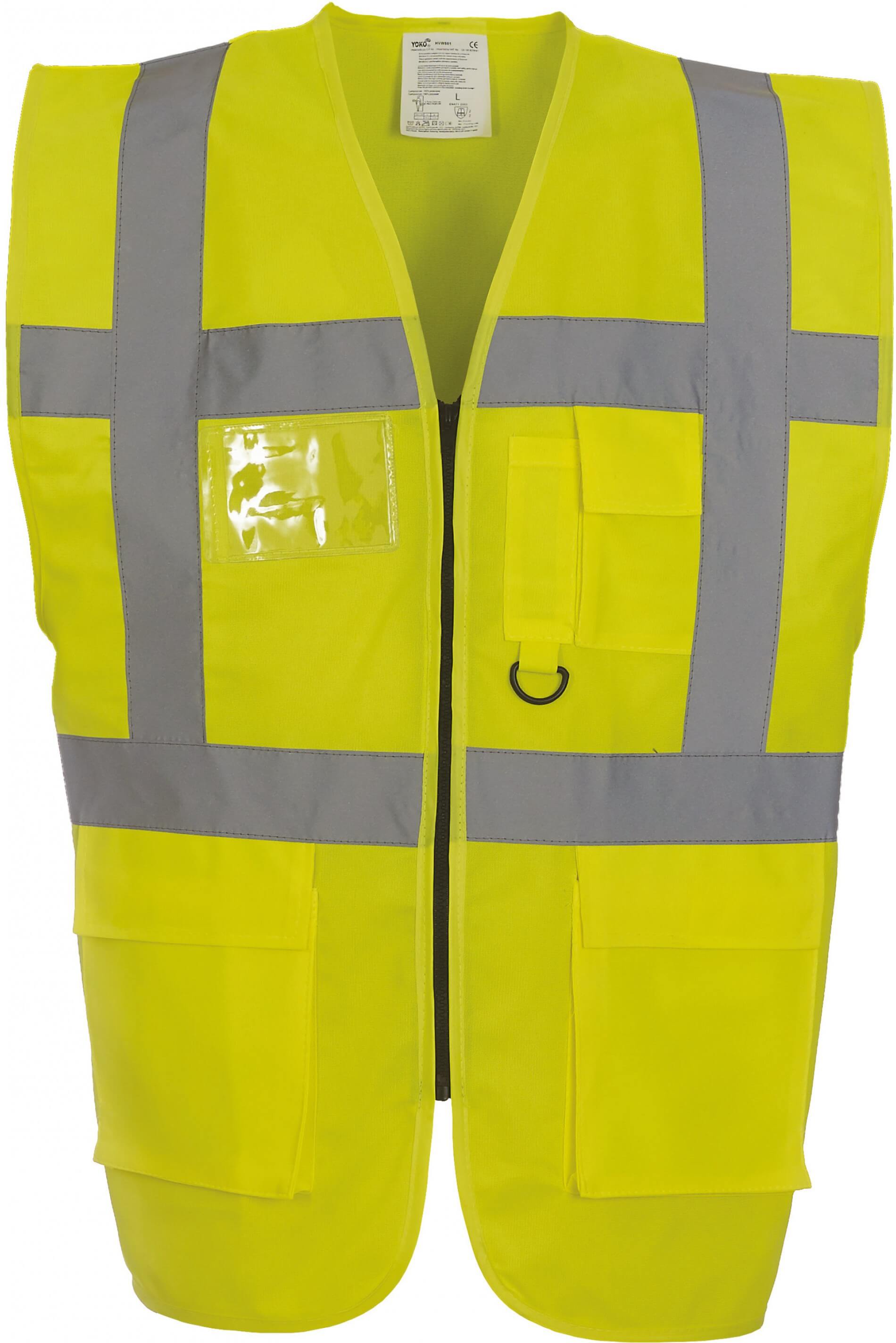 Gilet haute visibilite EN471 multifonction Yoko jaune cotepro.fr