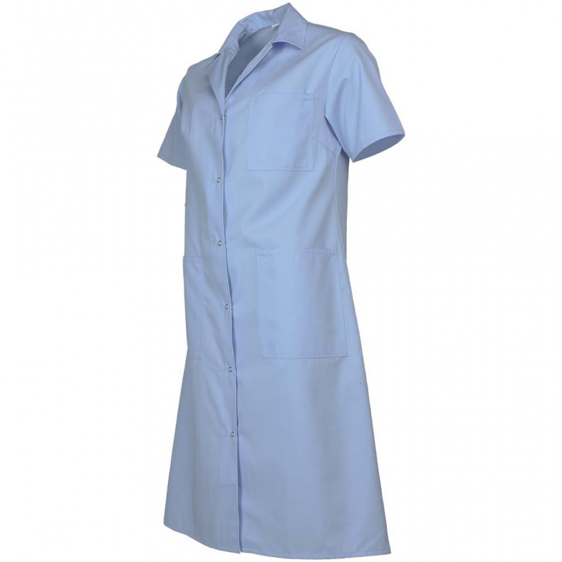 Blouse travail femme Annie manches courtes DMD bleu ciel cotepro.fr
