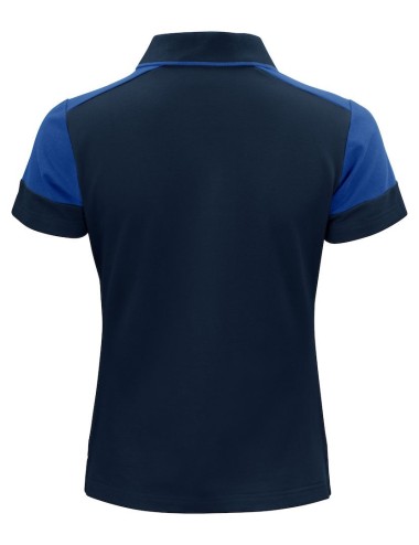 Polo bicolore femme manches courtes Prime Printer bleu marine vue 1 cotepro.fr