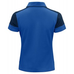 Polo bicolore femme manches courtes Prime Printer marine bleu cotepro.fr