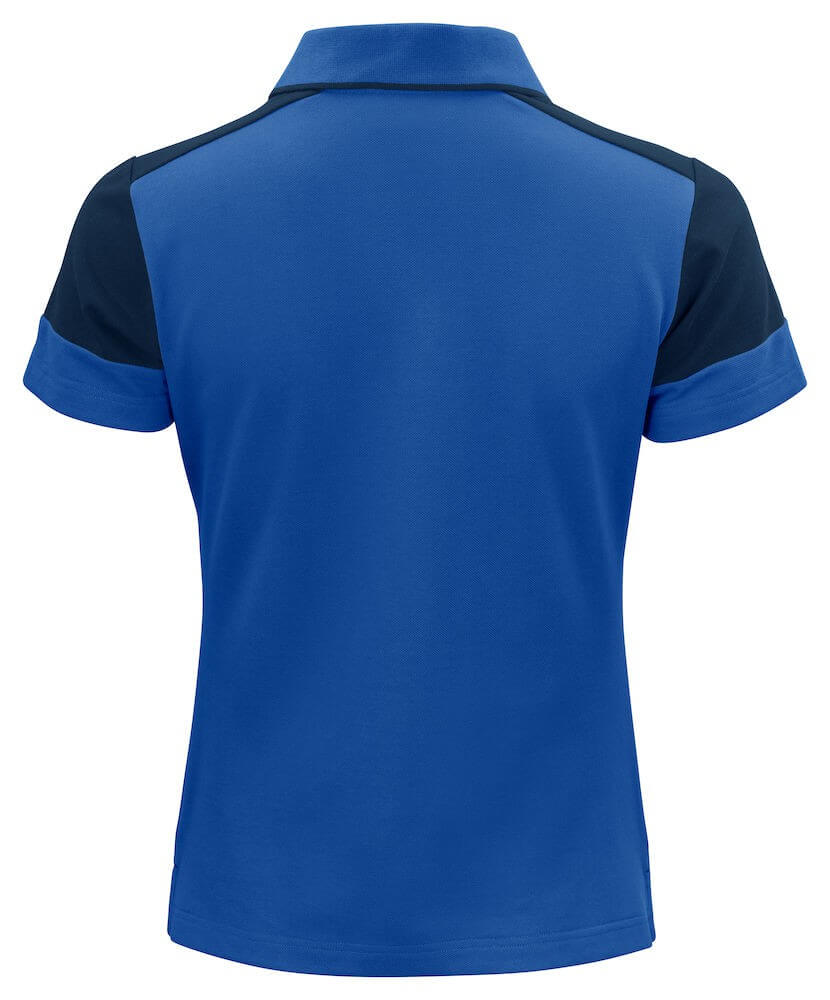Polo bicolore femme manches courtes Prime Printer marine bleu cotepro.fr