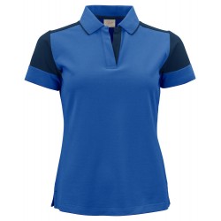 Polo bicolore femme manches courtes Prime Printer marine bleu vue 1 cotepro.fr