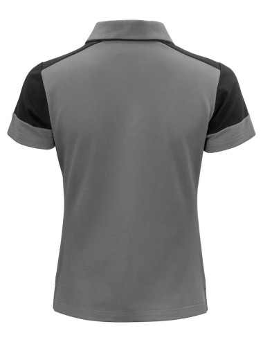 Polo bicolore femme manches courtes Prime Printer noir gris vue 1 cotepro.fr