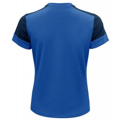 Tee shirt femme manches courtes bicolore Prime Printer bleu vue 2 cotepro.fr