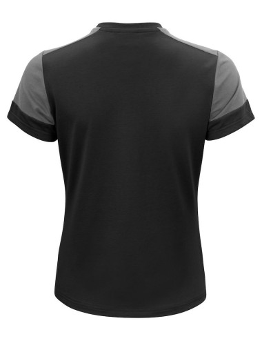 Tee shirt femme manches courtes bicolore Prime Printer gris vue 2 cotepro.fr