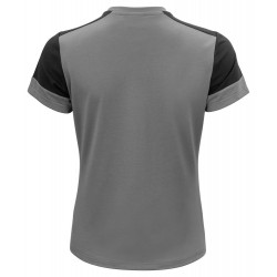 Tee shirt femme manches courtes bicolore Prime Printer noir vue 2 cotepro.fr