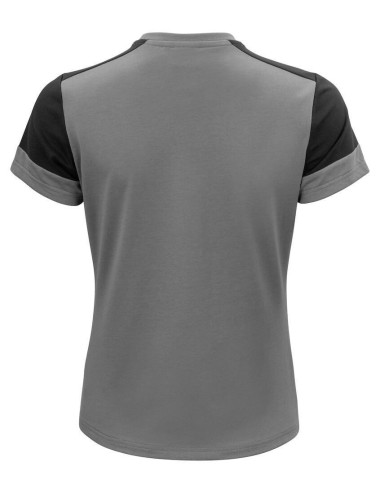 Tee shirt femme manches courtes bicolore Prime Printer noir vue 2 cotepro.fr
