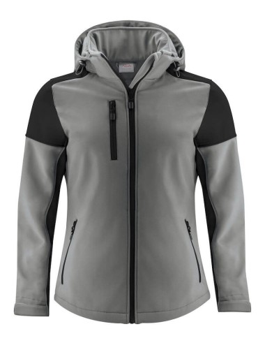 Veste softshell impermeable femme bicolore prime Printer gris vue 1 cotepro.fr