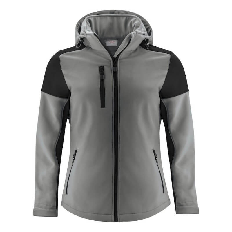 Veste softshell impermeable femme bicolore prime Printer gris vue 1 cotepro.fr