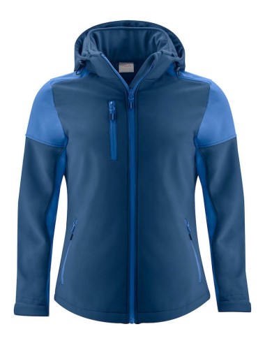 Veste softshell impermeable femme bicolore prime Printer bleu vue 1 cotepro.fr