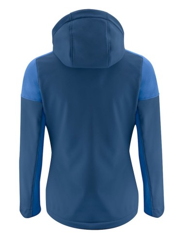 Veste softshell impermeable femme bicolore prime Printer bleu vue 2 cotepro.fr