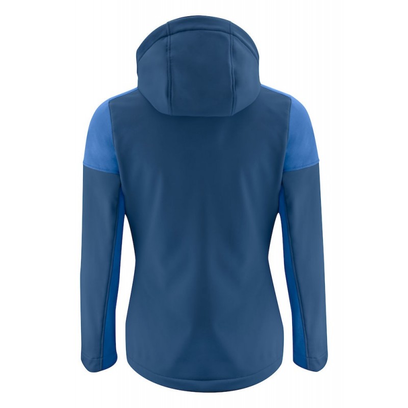 Veste softshell impermeable femme bicolore prime Printer bleu vue 1 cotepro.fr