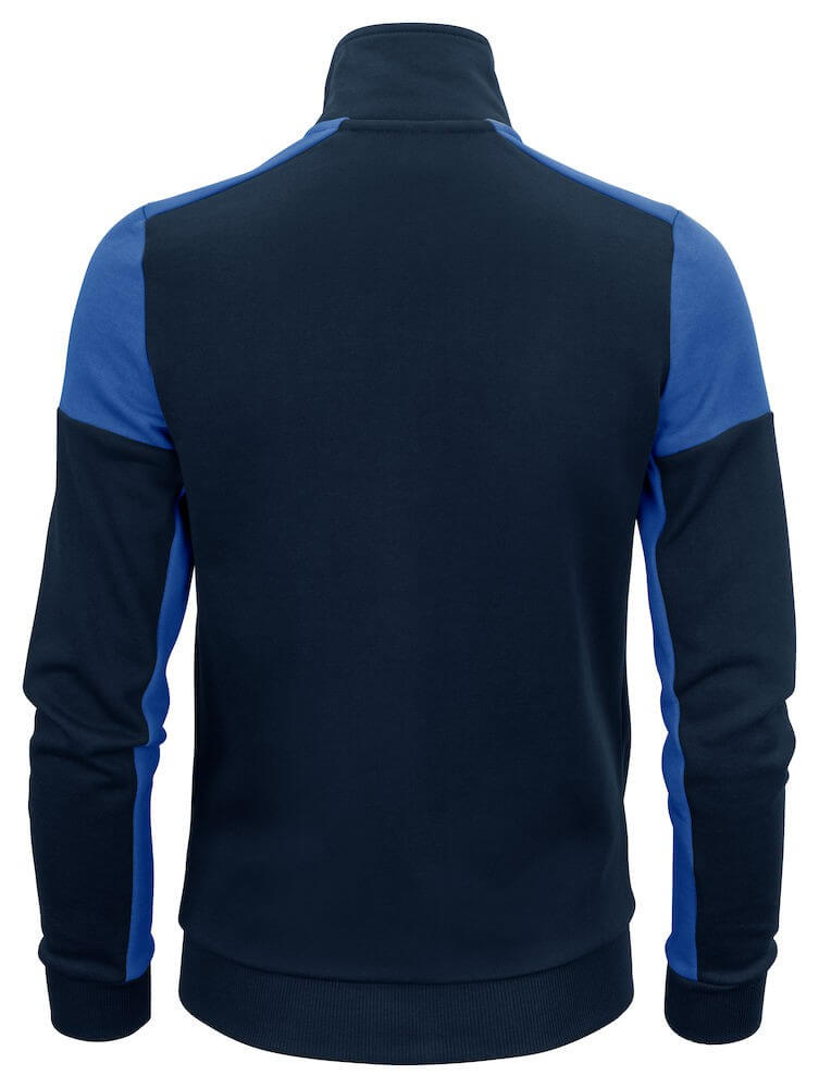 Gilet sweat bicolore zippe femme col polo Prime Printer vue 1 bleu cotepro.fr