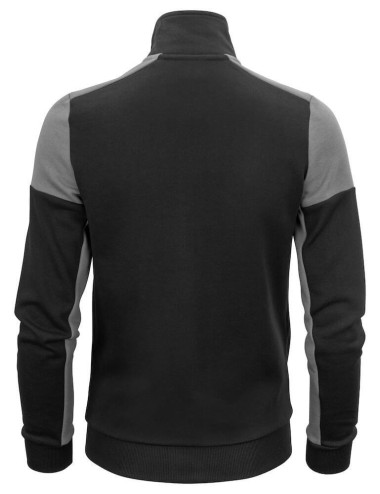 Gilet sweat bicolore zippe femme col polo Prime Printer vue 2 gris cotepro.fr