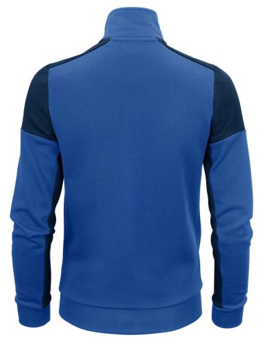 Gilet sweat bicolore zippe femme col polo Prime Printer vue 2 bleu marine cotepro.fr