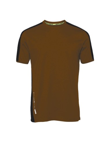 Tee shirt manches courtes contraste Andy North Ways marron vue 1 cotepro.fr