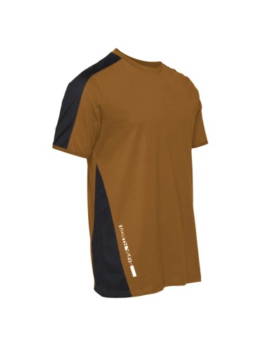 Tee shirt manches courtes contraste Andy North Ways marron vue 2 cotepro.fr