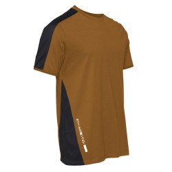 Tee shirt manches courtes contraste Andy North Ways marron vue 2 cotepro.fr