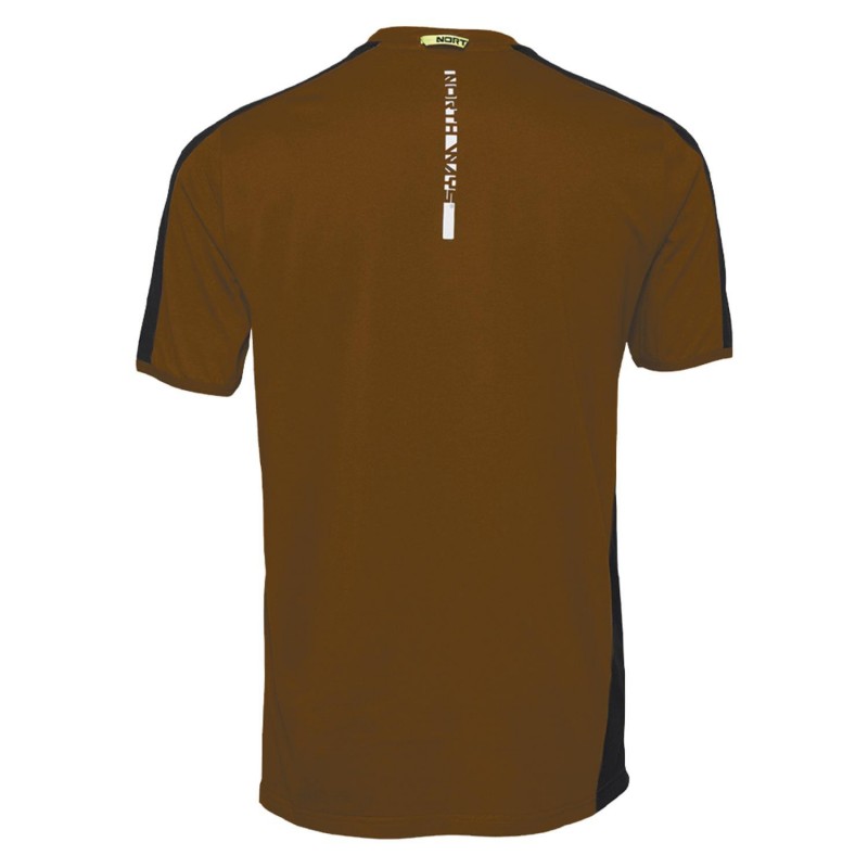 Tee shirt manches courtes contraste Andy North Ways marron vue 1 cotepro.fr