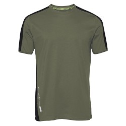 Tee shirt manches courtes contraste Andy North Ways vert vue 1 cotepro.fr