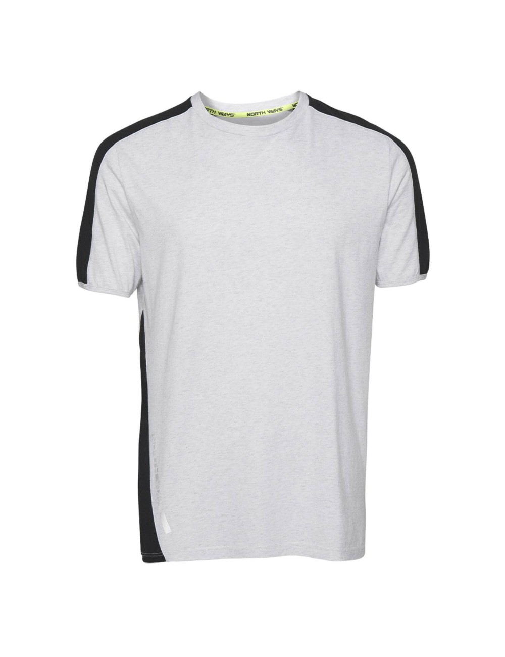 Tee shirt manches courtes contraste Andy North Ways blanc vue 1 cotepro.fr