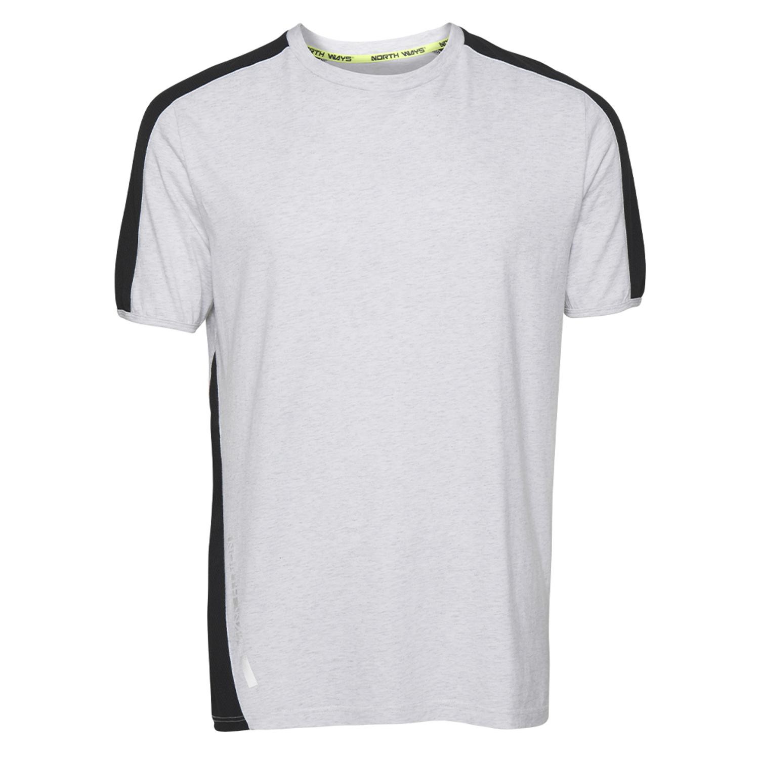 Tee shirt manches courtes contraste Andy North Ways blanc vue 1 cotepro.fr