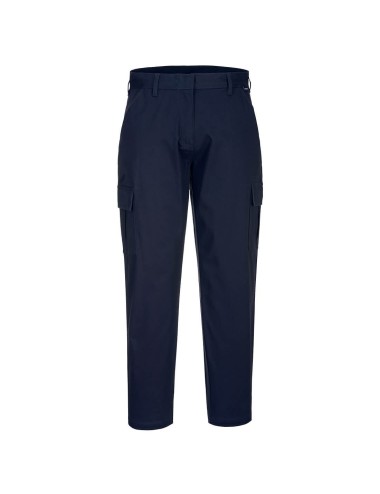 Pantalon travail femme cargo extensible S233 Portwest marine vue 1 cotepro.fr