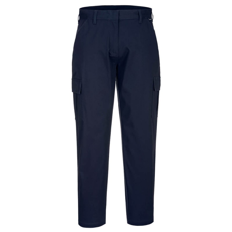 Pantalon travail femme cargo extensible S233 Portwest marine vue 1 cotepro.fr