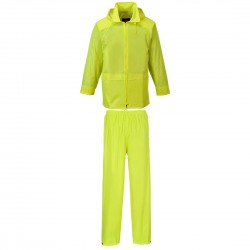 Ensemble pluie impermeable pantalon + veste Portwest jaune cotepro.fr