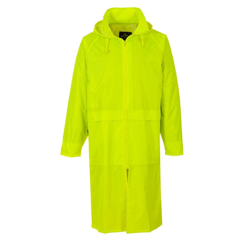 Manteau pluie impermeable longueur 120 Portwest jaune vue 1 cotepro.fr