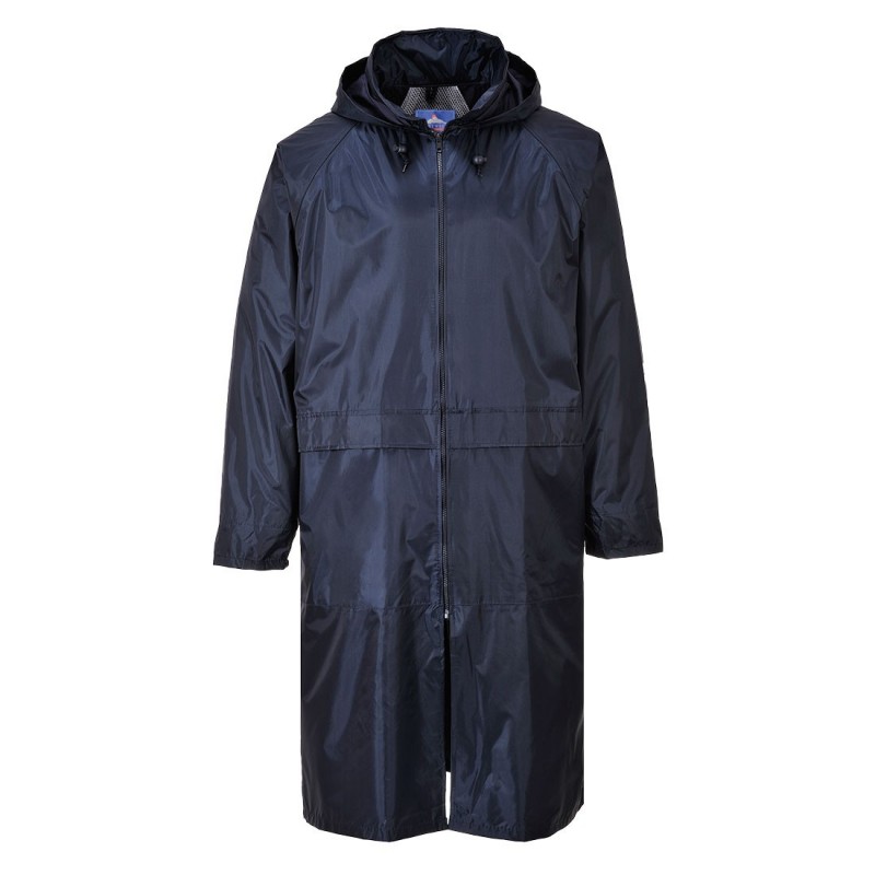 Manteau pluie impermeable longueur 120 Portwest bleu vue 1 cotepro.fr