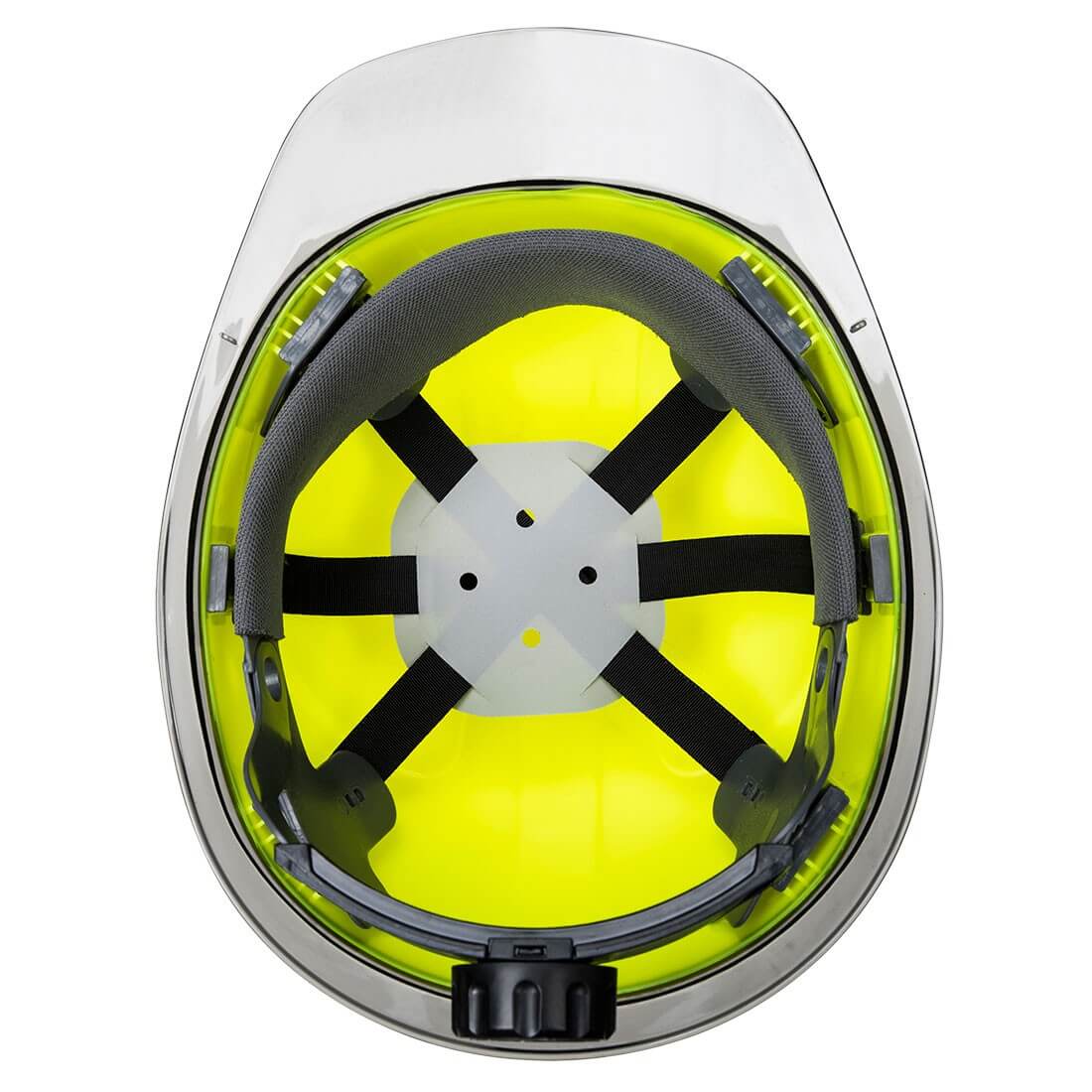 Casque chantier visiere transparente skyview Portwest jaune vue 1 cotepro.fr