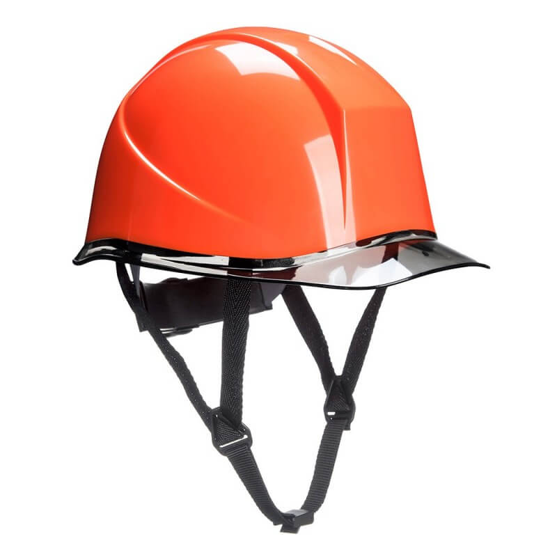 Casque chantier visiere transparente skyview Portwest orange vue 1 cotepro.fr