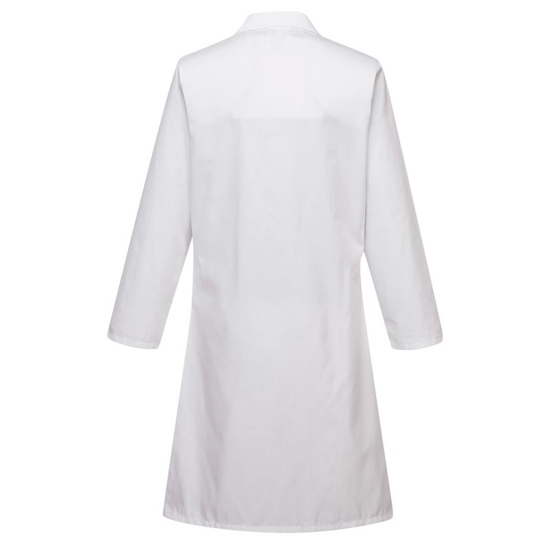 Blouse laboratoire femme manches longues Standard Portwest blanc vue 1 cotepro.fr