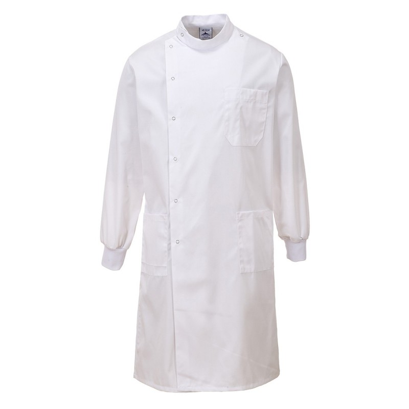 Blouse homme manches longues chimiste Howie Portwest blanc cotepro.fr