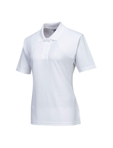 Polo ambulanciere manches courtes femme Naples Portwest blanc vue 1 cotepro.fr