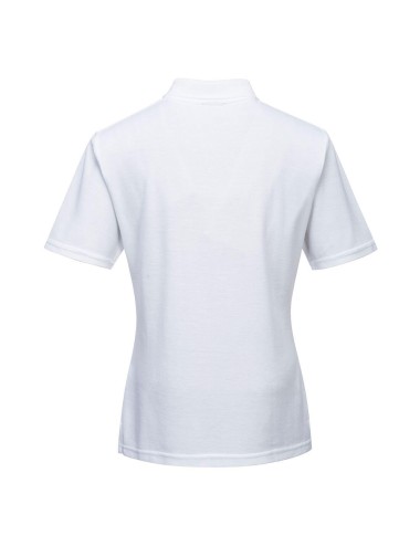 Polo ambulanciere manches courtes femme Naples Portwest blanc vue 2 cotepro.fr