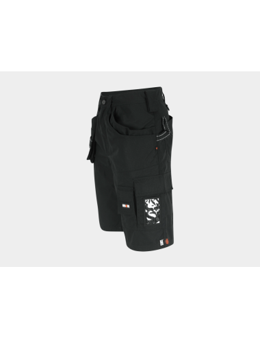 Bermuda travail homme resistant Batua Herock noir vue 2 cotepro.fr
