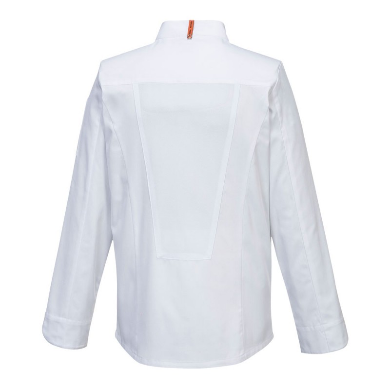 Veste de cuisinier manches longues Meshair Portwest blanc cotepro.fr