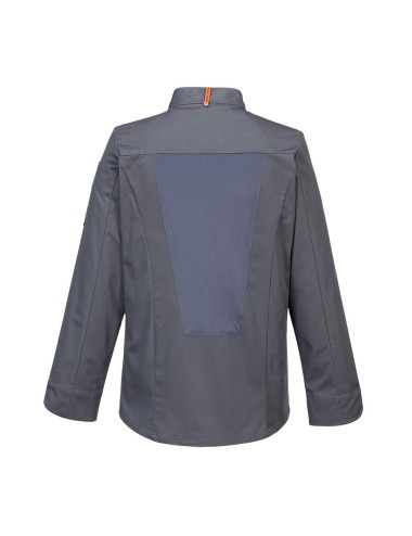 Veste de cuisinier manches longues Meshair Portwest dos gris cotepro.fr