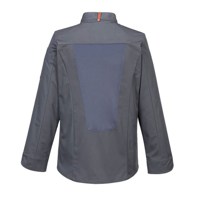 Veste de cuisinier manches longues Meshair Portwest gris cotepro.fr