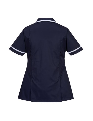 Tunique manches courtes femme travail classique stretch LW17 Portwest marine cotepro.fr