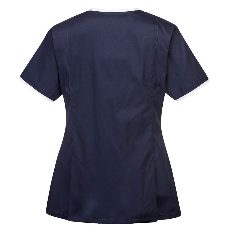 Tunique manches courtes femme travail moderne LW13 Portwest navy cotepro.fr