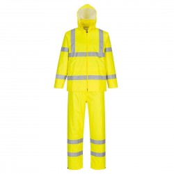 Ensemble pluie haute visibilite classe 3 Portwest jaune vue 1 cotepro.fr